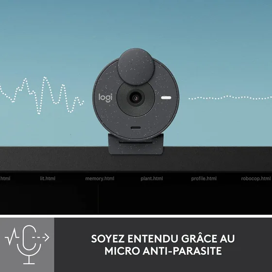 Webcam Logitech Brio 300 Full HD USB-C — vue 4