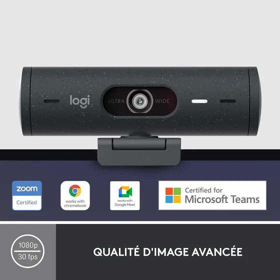Webcam Logitech Brio 500 Full HD USB-C — vue 2
