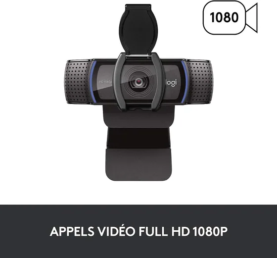 Webcam Logitech C920s HD Pro Full HD — vue 3