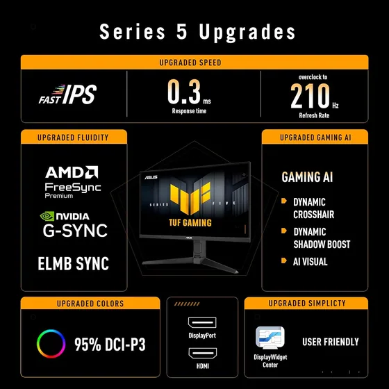 TUF Gaming VG27AQL5A — 27″ QHD 210 Hz — vue 2