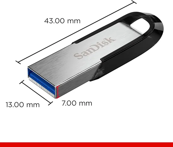 Clé USB SanDisk Ultra Flair 128 Go, USB 3.0 — vue 3