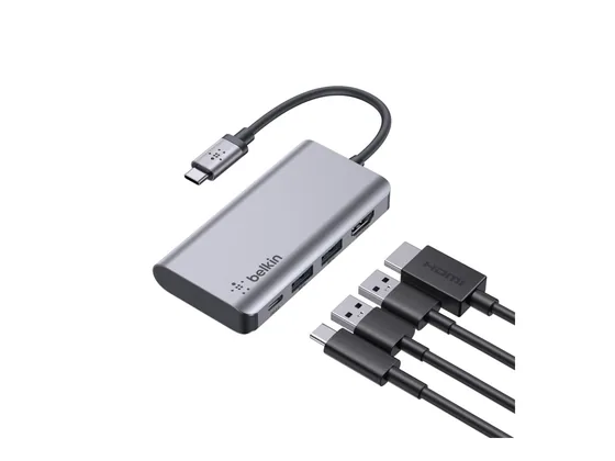 Hub USB-C Belkin HDMI + 2 USB-A, charge 100 W — vue 4